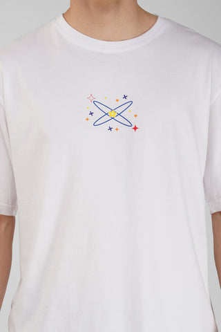 PARALLEL UNIVERSE_WHITE UNISEX OVERSIZED T-SHIRT