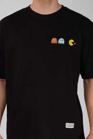 PACMAN_MIDNIGHT BLACK OVERSIZED T-SHIRT