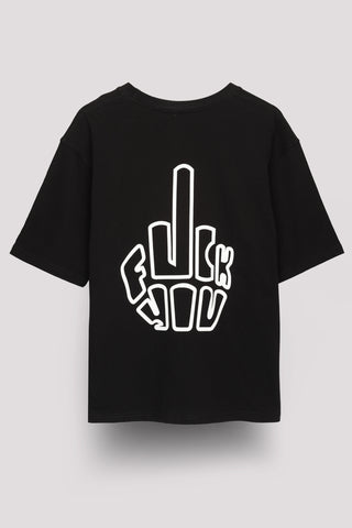 FU*K U UNISEX OVERSIZED T-SHIRT- BLACK