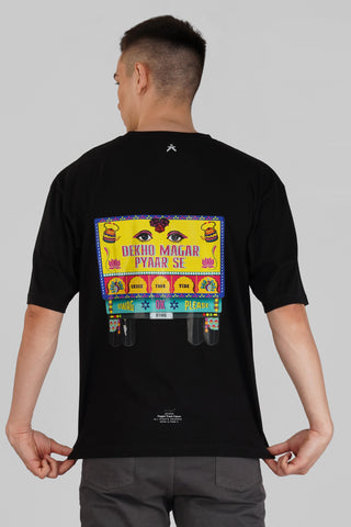 BURI NAZAR WAALE BLACK OVERSIZED T-SHIRT