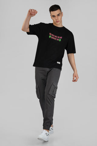 BURI NAZAR WAALE BLACK OVERSIZED T-SHIRT