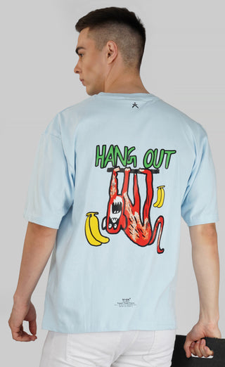 HANG ON SKY BLUE OVERSIZED T-SHIRT