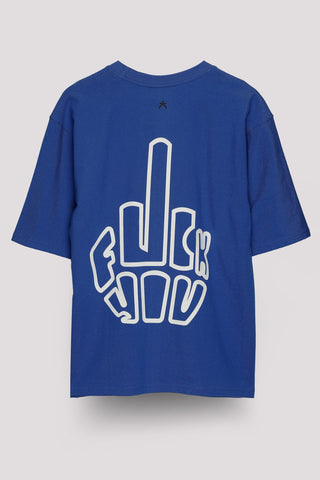 FU*K U UNISEX OVERSIZED T-SHIRT- BLUE