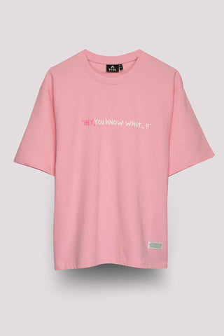 FU*K U UNISEX OVERSIZED T-SHIRT- PINK