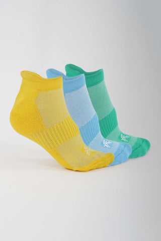 BAMBOO UNISEX ANKLE SOCKS - YELLOW/GREEN/BLUE