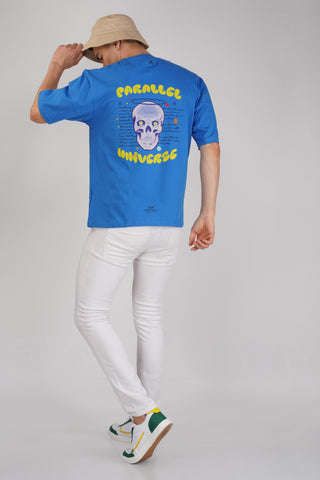 PARALLEL UNIVERSE_ROYAL BLUE  UNISEX OVERSIZED T-SHIRT