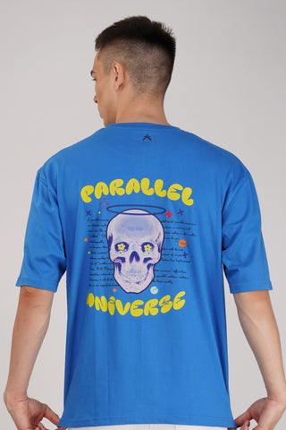 PARALLEL UNIVERSE_ROYAL BLUE  UNISEX OVERSIZED T-SHIRT