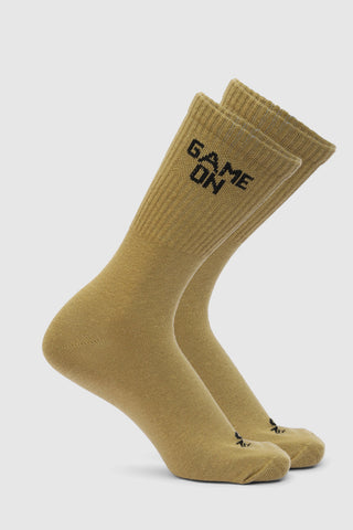 GAME ON BROWN CREW SOCKS