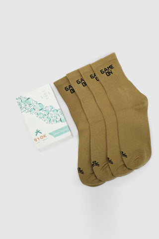 GAME ON BROWN CREW SOCKS