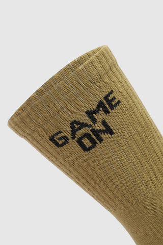 GAME ON BROWN CREW SOCKS