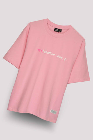 FU*K U UNISEX OVERSIZED T-SHIRT- PINK