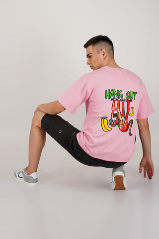 HANG ON PINK OVERSIZED T-SHIRT