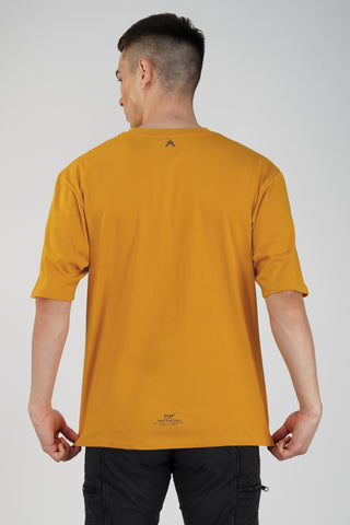 MUSTARD SOLID OVERSIZED T-SHIRT