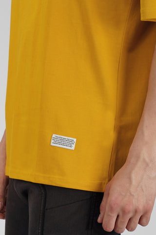 MUSTARD SOLID OVERSIZED T-SHIRT