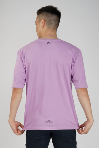 LAVENDER SOLID OVERSIZED T-SHIRT