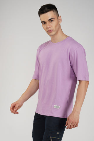 LAVENDER SOLID OVERSIZED T-SHIRT