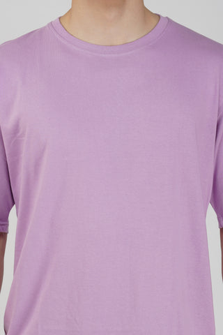 LAVENDER SOLID OVERSIZED T-SHIRT