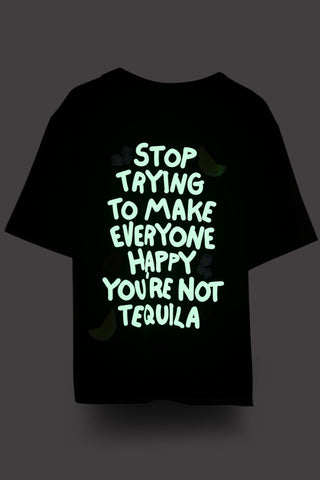 TEQUILLA UNISEX OVERSIZED T-SHIRT- BLACK