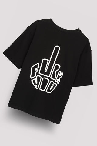 FU*K U UNISEX OVERSIZED T-SHIRT- BLACK