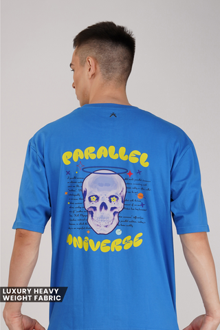 PARALLEL UNIVERSE_ROYAL BLUE  UNISEX OVERSIZED T-SHIRT