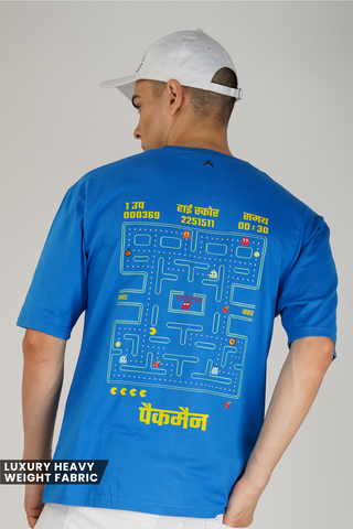 PACMAN_ROYAL BLUE OVERSIZED T-SHIRT