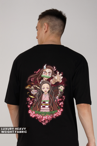 DEMON SLAYER BLACK OVERSIZED T-SHIRT