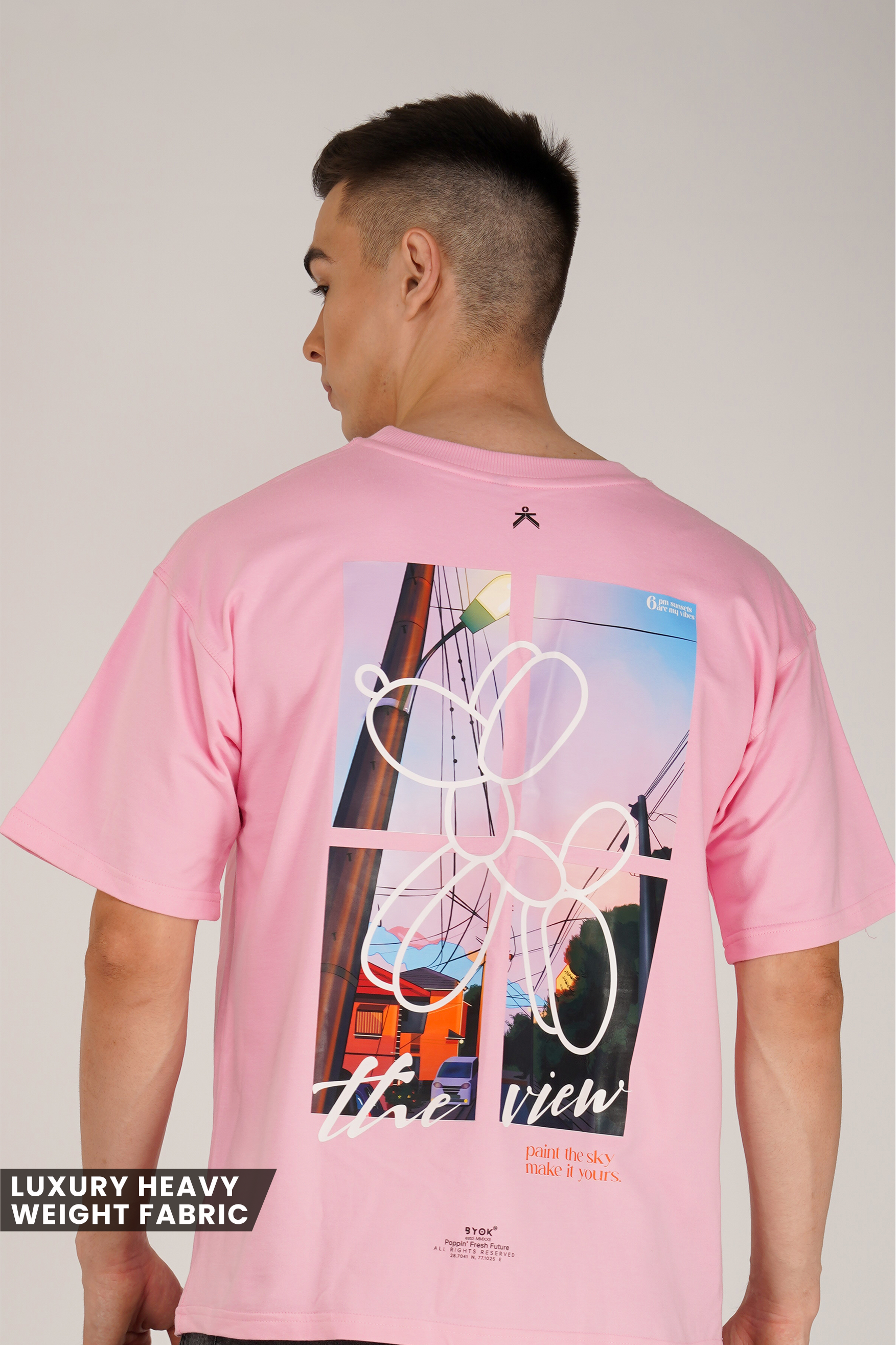 6pm PINK OVERSIZED T SHIRT