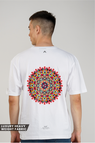 MANDALA WHITE OVERSIZED T-SHIRT