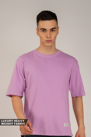 LAVENDER SOLID OVERSIZED T-SHIRT