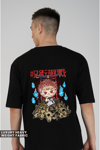 SUKUNA BLACK OVERSIZED T-SHIRT