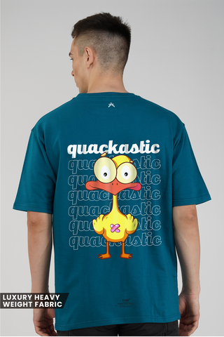 QUACKASTIC_INDIGO UNISEX OVERSIZED T-SHIRT