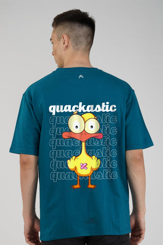 QUACKASTIC_INDIGO UNISEX OVERSIZED T-SHIRT