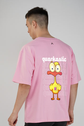 QUACKASTIC_PINK UNISEX OVERSIZED T-SHIRT