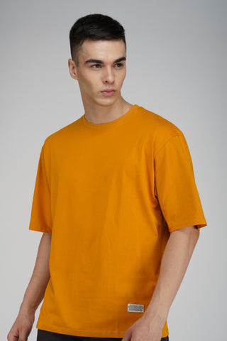 MUSTARD SOLID OVERSIZED T-SHIRT