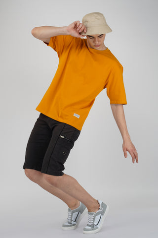 MUSTARD SOLID OVERSIZED T-SHIRT