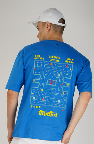 PACMAN_ROYAL BLUE OVERSIZED T-SHIRT