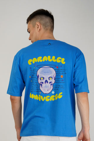 PARALLEL UNIVERSE_ROYAL BLUE  UNISEX OVERSIZED T-SHIRT