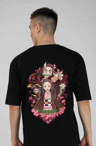 DEMON SLAYER BLACK OVERSIZED T-SHIRT