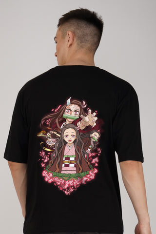 DEMON SLAYER BLACK OVERSIZED T-SHIRT