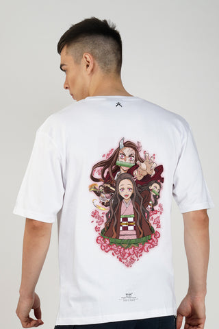 DEMON SLAYER WHITE OVERSIZED T-SHIRT