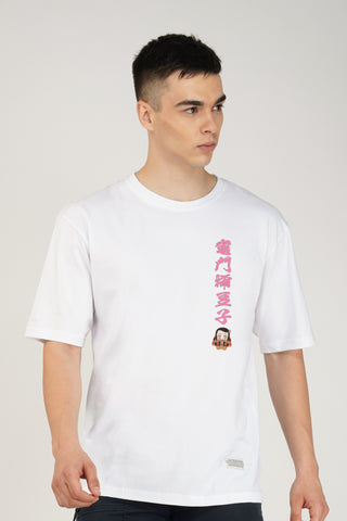 DEMON SLAYER WHITE OVERSIZED T-SHIRT