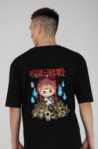 SUKUNA BLACK OVERSIZED T-SHIRT