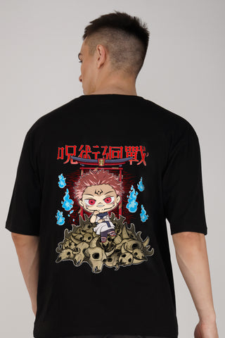 SUKUNA BLACK OVERSIZED T-SHIRT