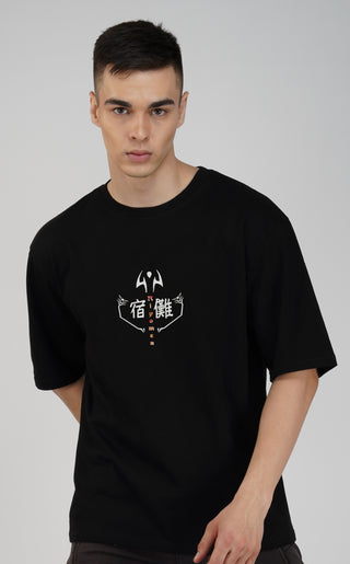 SUKUNA BLACK OVERSIZED T-SHIRT